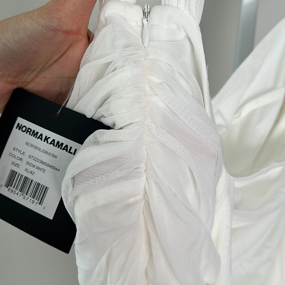 Norma Kamali Walter Fishtail Gown in Snow White - Picture 16 of 16